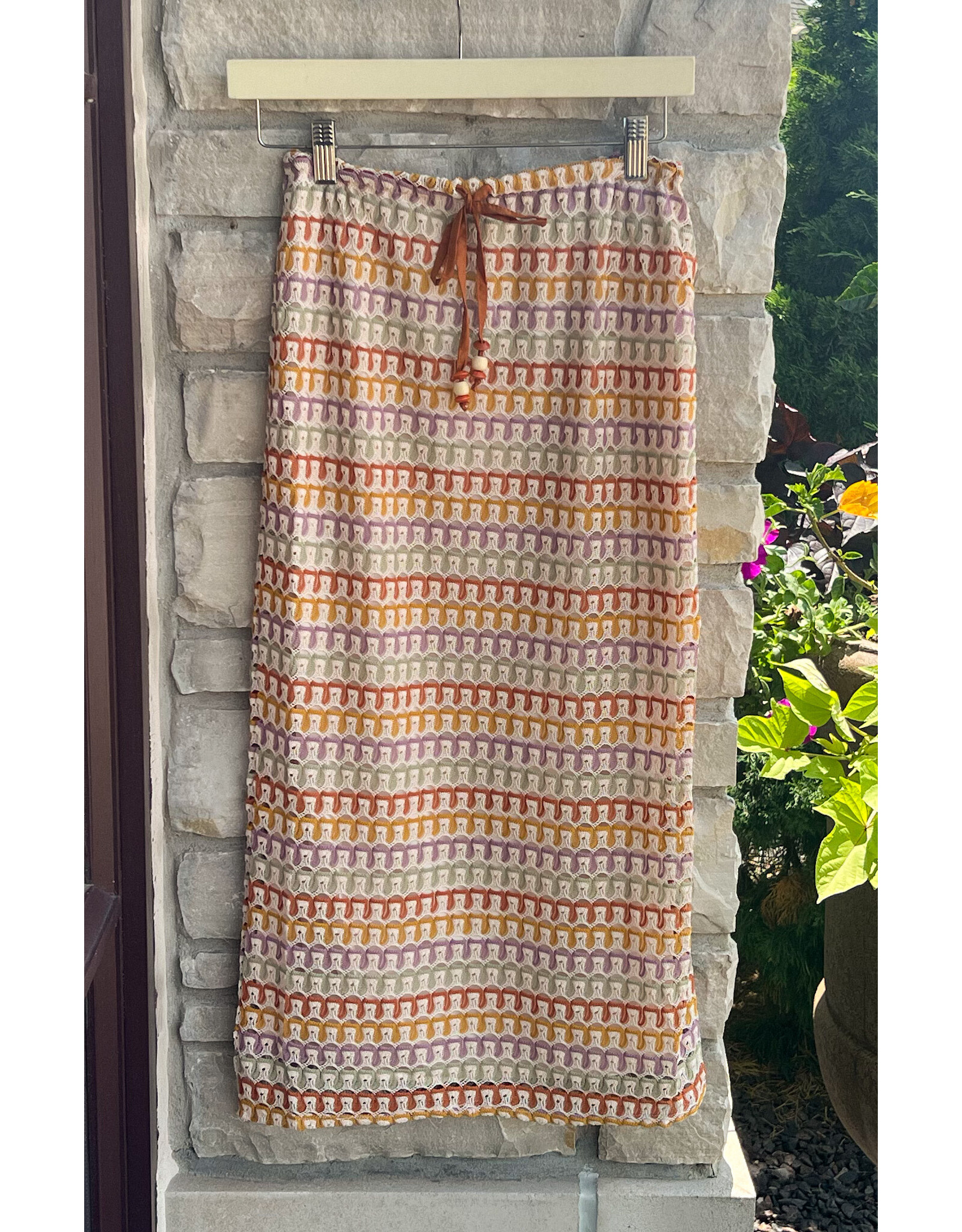 SADIE & SAGE GILDED SKY MIDI SKIRT
