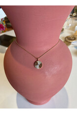 ARIANELL TEXTURED DISC NECKLACE