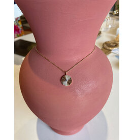 ARIANELL TEXTURED DISC NECKLACE
