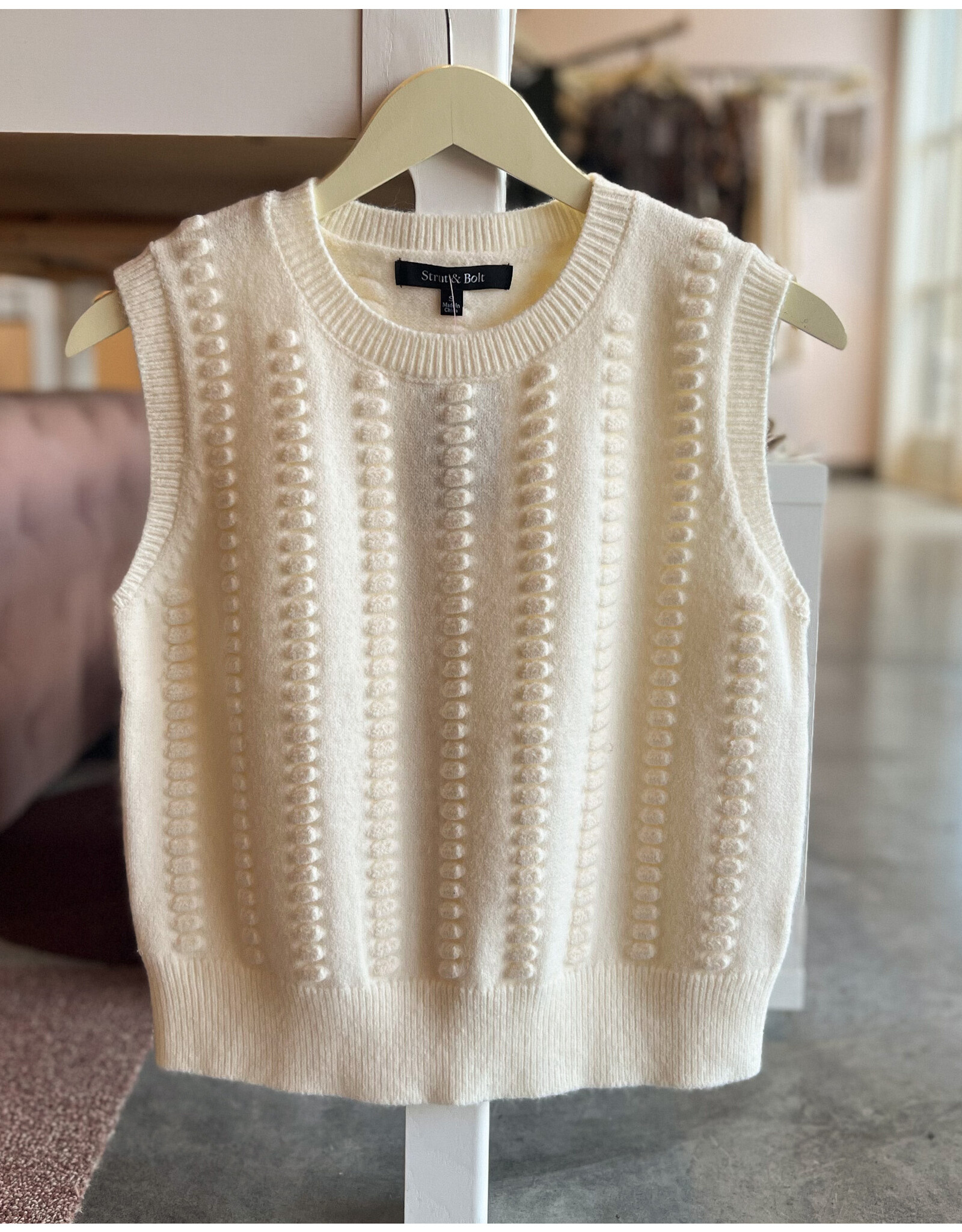 REMEDIOS TEXTURED SWEATER VEST