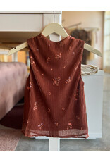STEVE MADDEN LAST DANCE PLISSE HIGH NECK TOP
