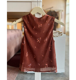 STEVE MADDEN LAST DANCE PLISSE HIGH NECK TOP
