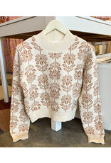 MARIOTA FLORAL KNIT SWEATER