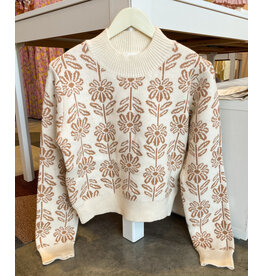 MARIOTA FLORAL KNIT SWEATER