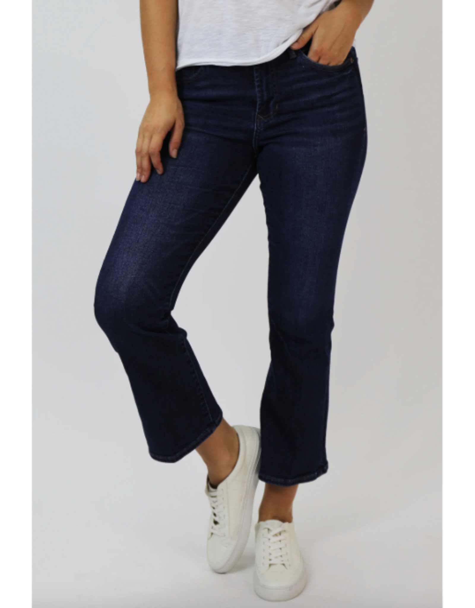 DEAR JOHN JEANNE HIGH RISE CROP FLARE DENIM