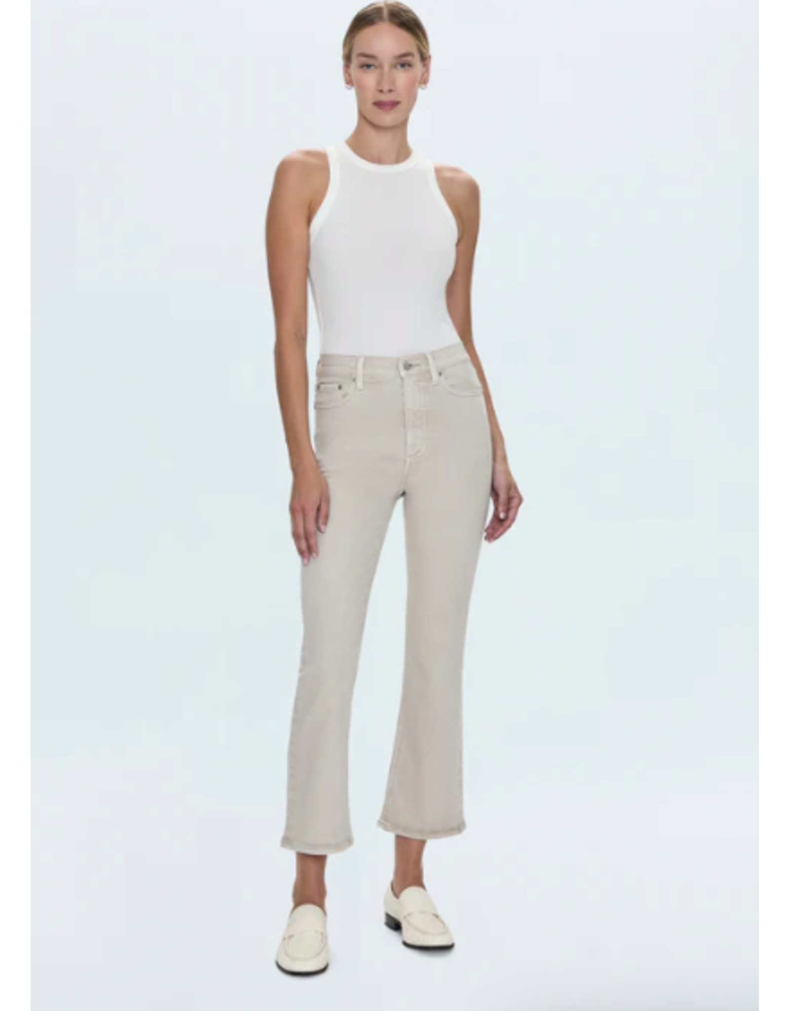 PISTOLA LENNON HIGH RISE CROPPED BOOT DENIM