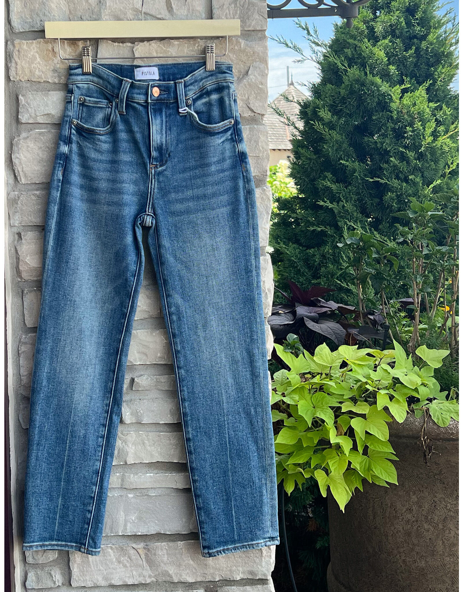 PISTOLA MONROE HIGH RISE CROP DENIM