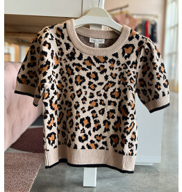RAFE LEOPARD PRINT SWEATER TOP