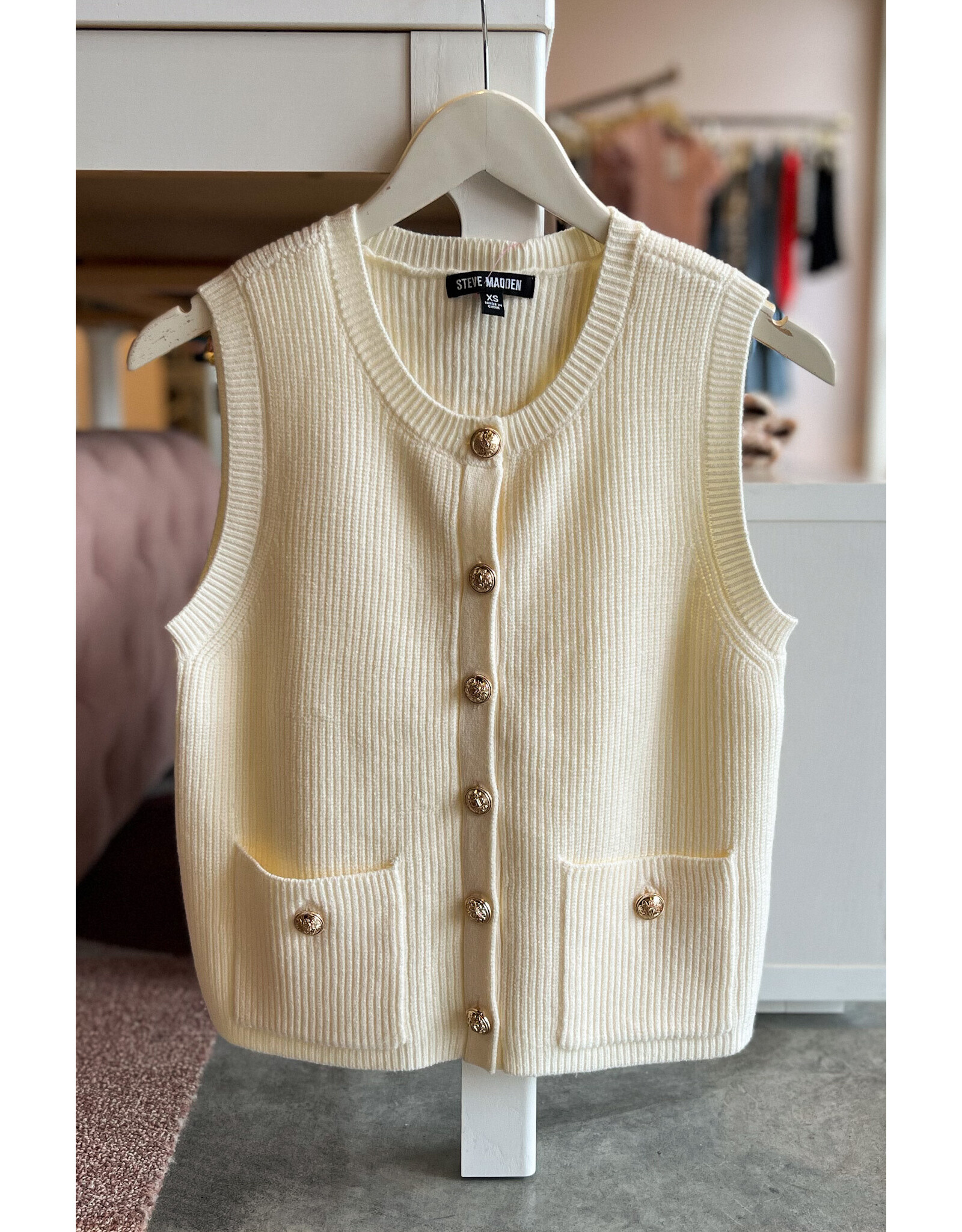 STEVE MADDEN ALIYA SWEATER VEST