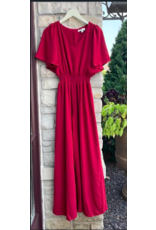 KOA FLOUNCE SLV JUMPSUIT