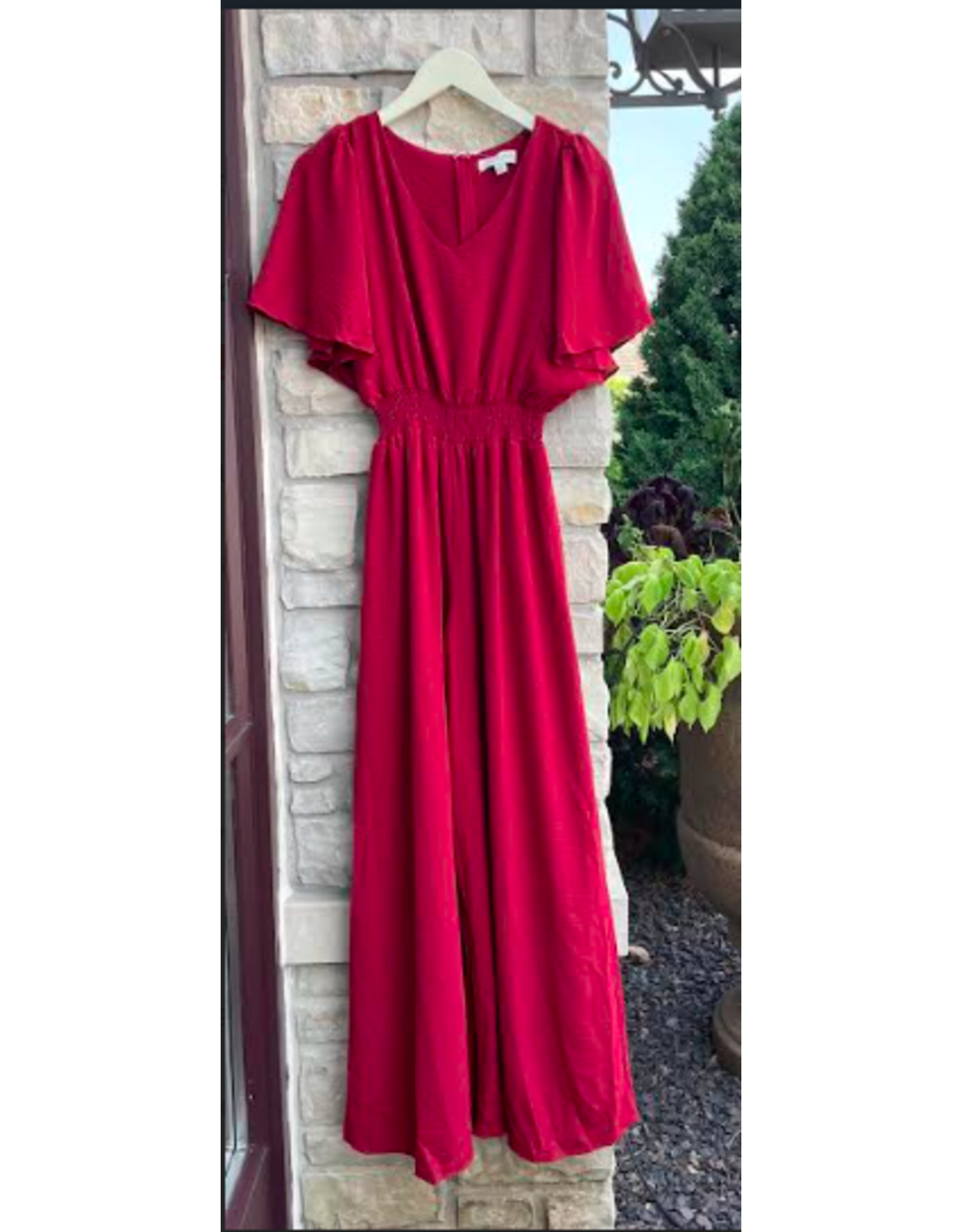 KOA FLOUNCE SLV JUMPSUIT