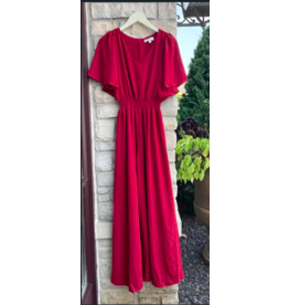 KOA FLOUNCE SLV JUMPSUIT