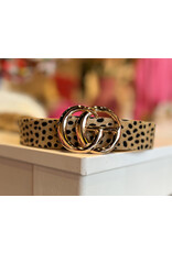 EVERETTE LEOPARD DOT BELT