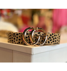 EVERETTE LEOPARD DOT BELT