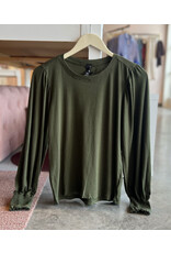 OKOTH SMK CUFF SHIRRED SLV TEE