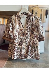 AAMINA WOVEN PRINT TOP