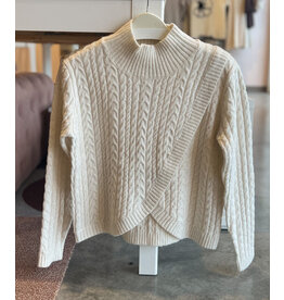 MOLLY BRACKEN HIRSI CABLE KNIT SWEATER