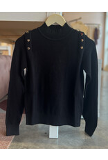 MOLLY BRACKEN PASUA GOLD BUTTON DETAIL SWEATER
