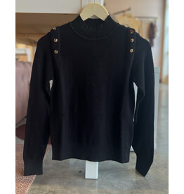 MOLLY BRACKEN PASUA GOLD BUTTON DETAIL SWEATER