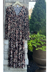 TONAL IKAT BUTTON MAXI DRESS