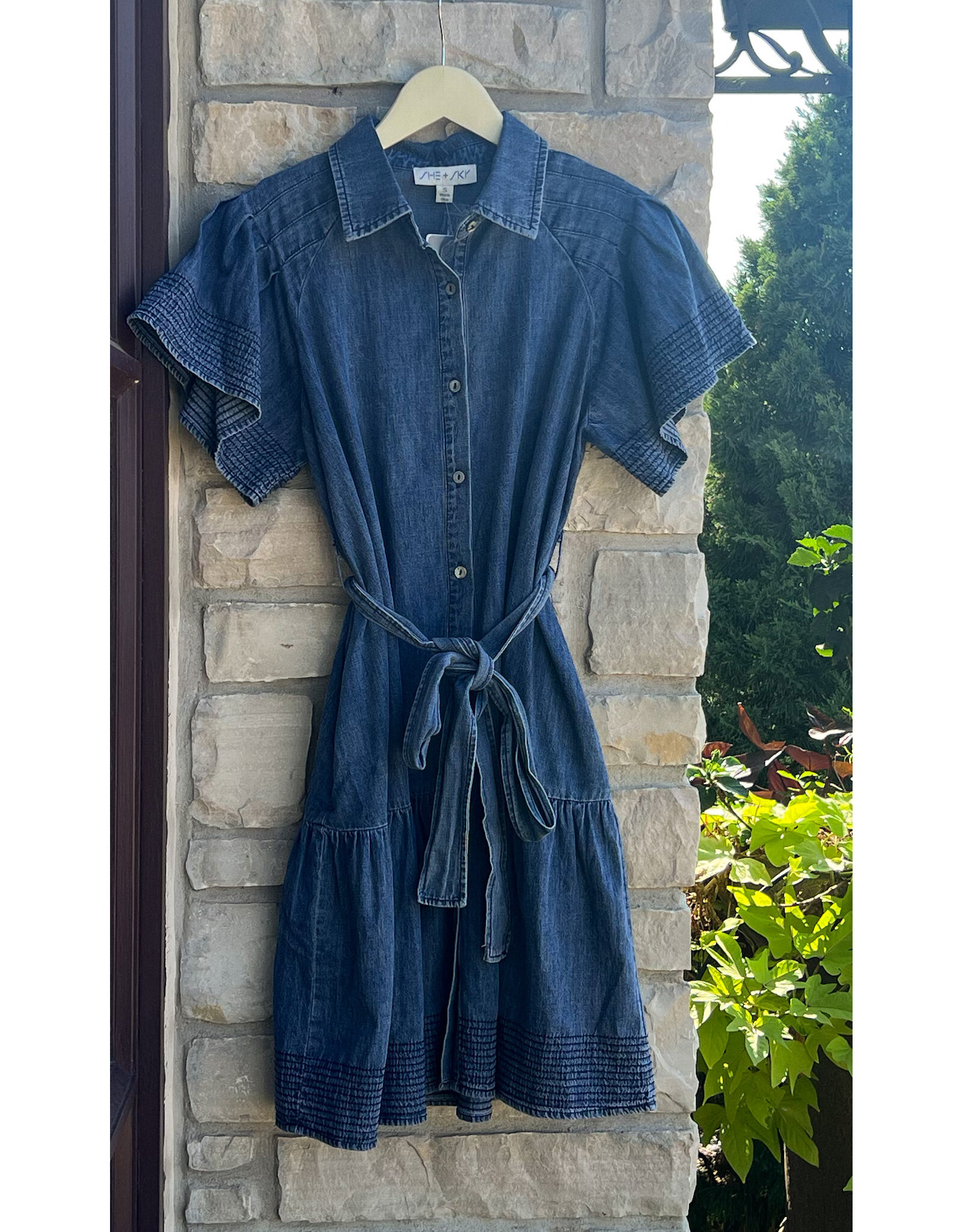 BERTRAM BUTTON DOWN DENIM DRESS