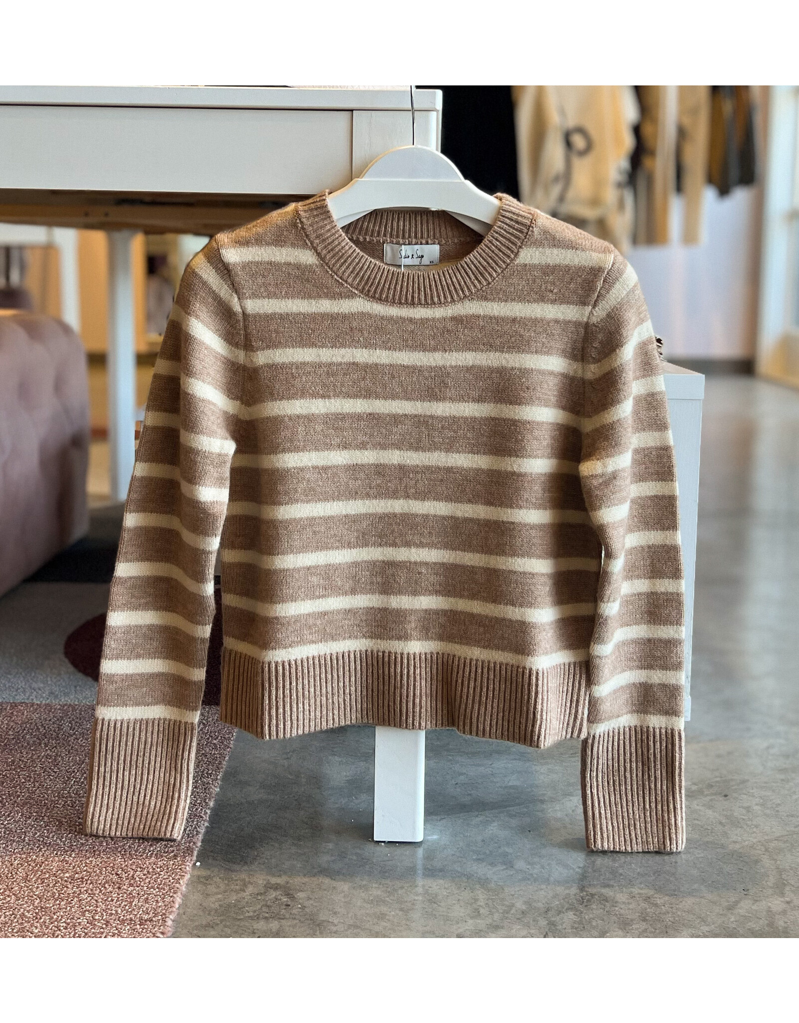 SADIE & SAGE SHERI STRIPED SWEATER