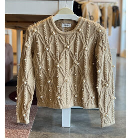 SADIE & SAGE DARLA PEARL EMBELLISHED SWEATER