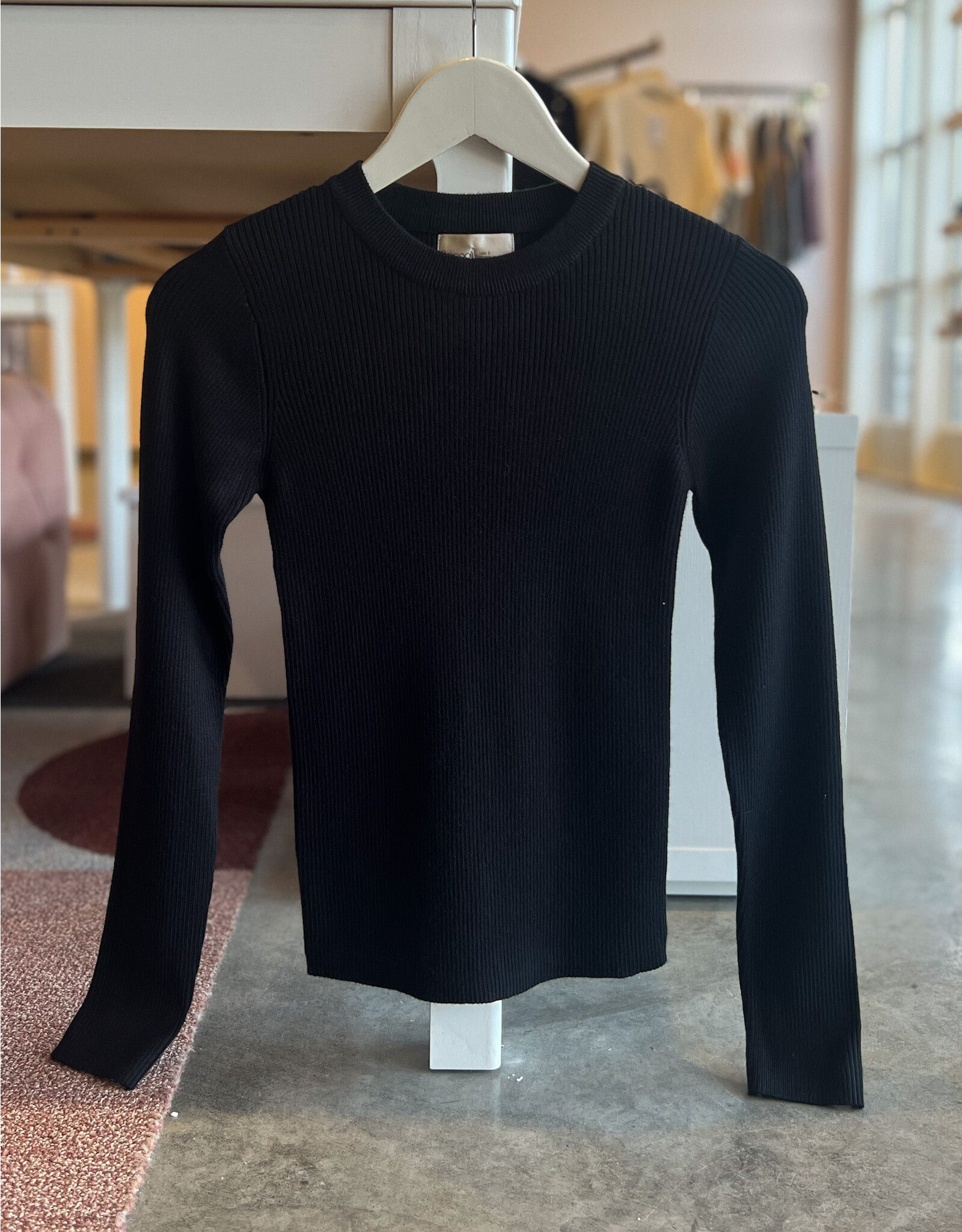 SAYER CREWNK RIB SWEATER TOP