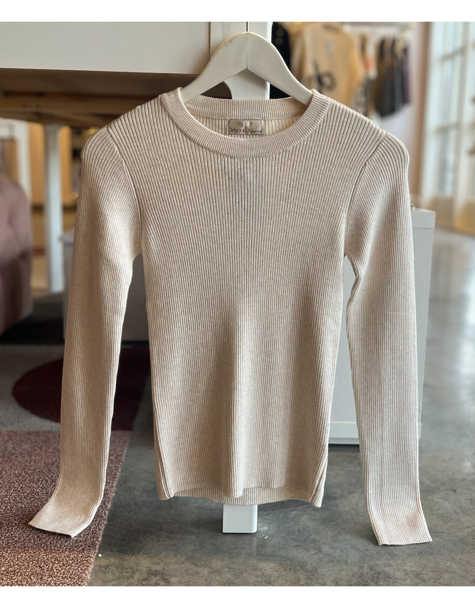 SAYER CREWNK RIB SWEATER TOP