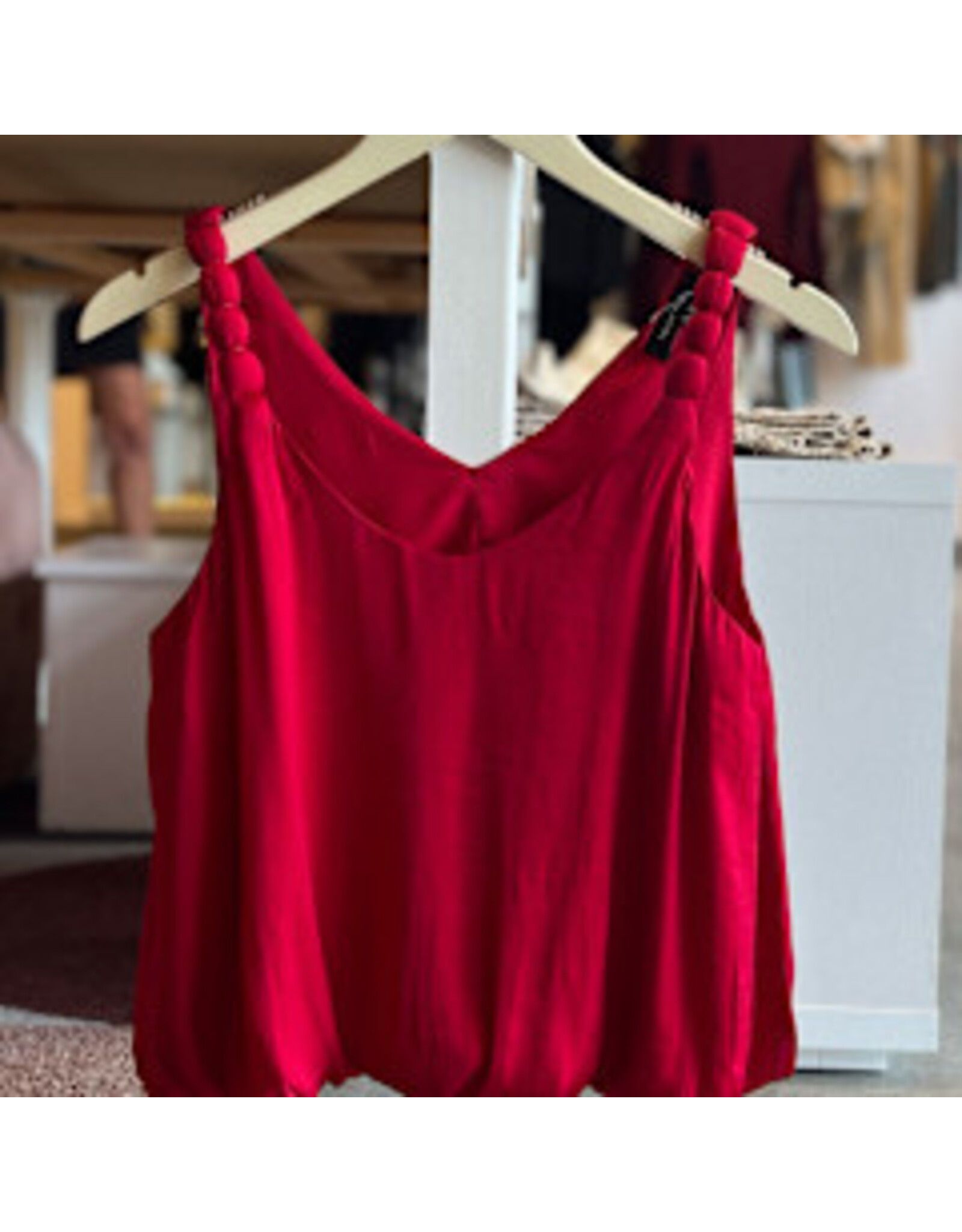 SANTIAGO BILLOWY STRAP TANK