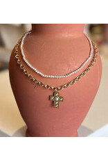 HENRY LAYERED CROSS NECKLACE