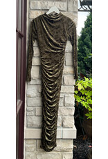 WILLIAM BURN OUT VELVET MIDI DRESS