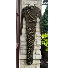 WILLIAM BURN OUT VELVET MIDI DRESS