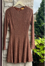 NEBO BRUSHED RIB KNIT MINI DRESS