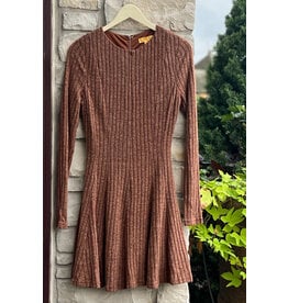 NEBO BRUSHED RIB KNIT MINI DRESS