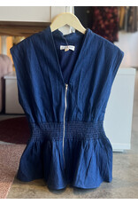 JEZEBEL SMOCKED PEPLUM TOP