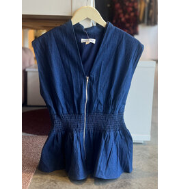 JEZEBEL SMOCKED PEPLUM TOP