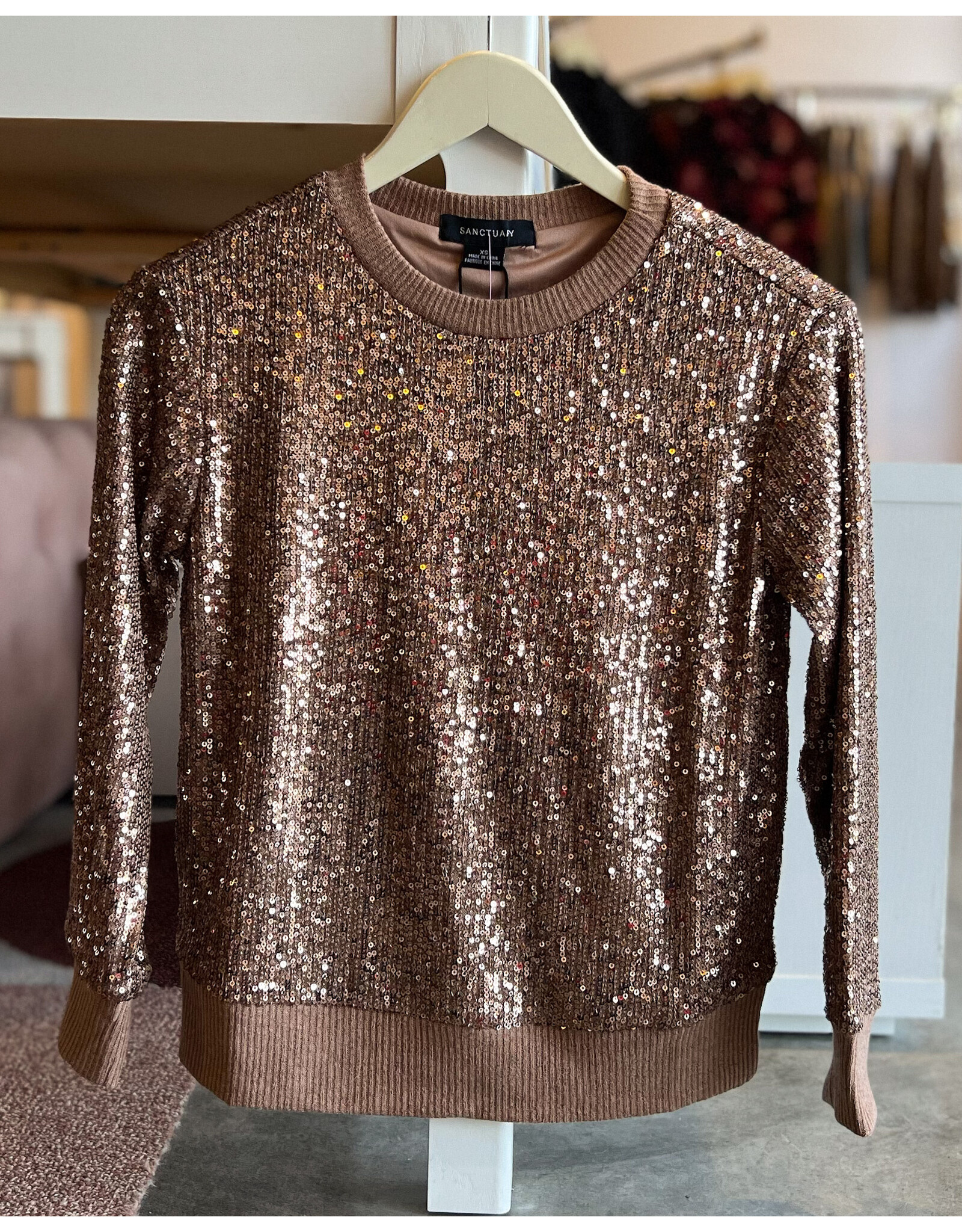 SANCTUARY SOJOURNER RELAXED SPARKLE POPOVER TOP