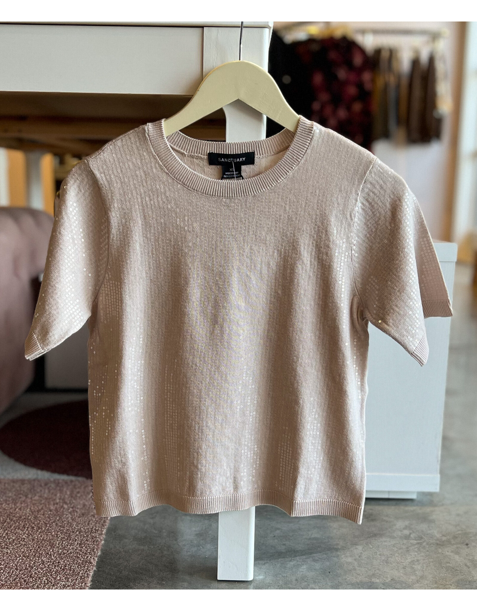 SANCTUARY MURASAKI SPARKLE SEQUIN SWEATER