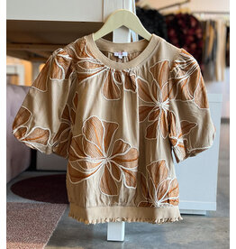 MALONE FLORAL DETAIL TOP