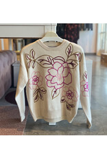 LEANDER FLORAL EMBROIDERED SWEATER