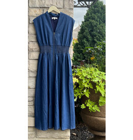 ANTHONY SMOCKED WAIST MIDI DRESS
