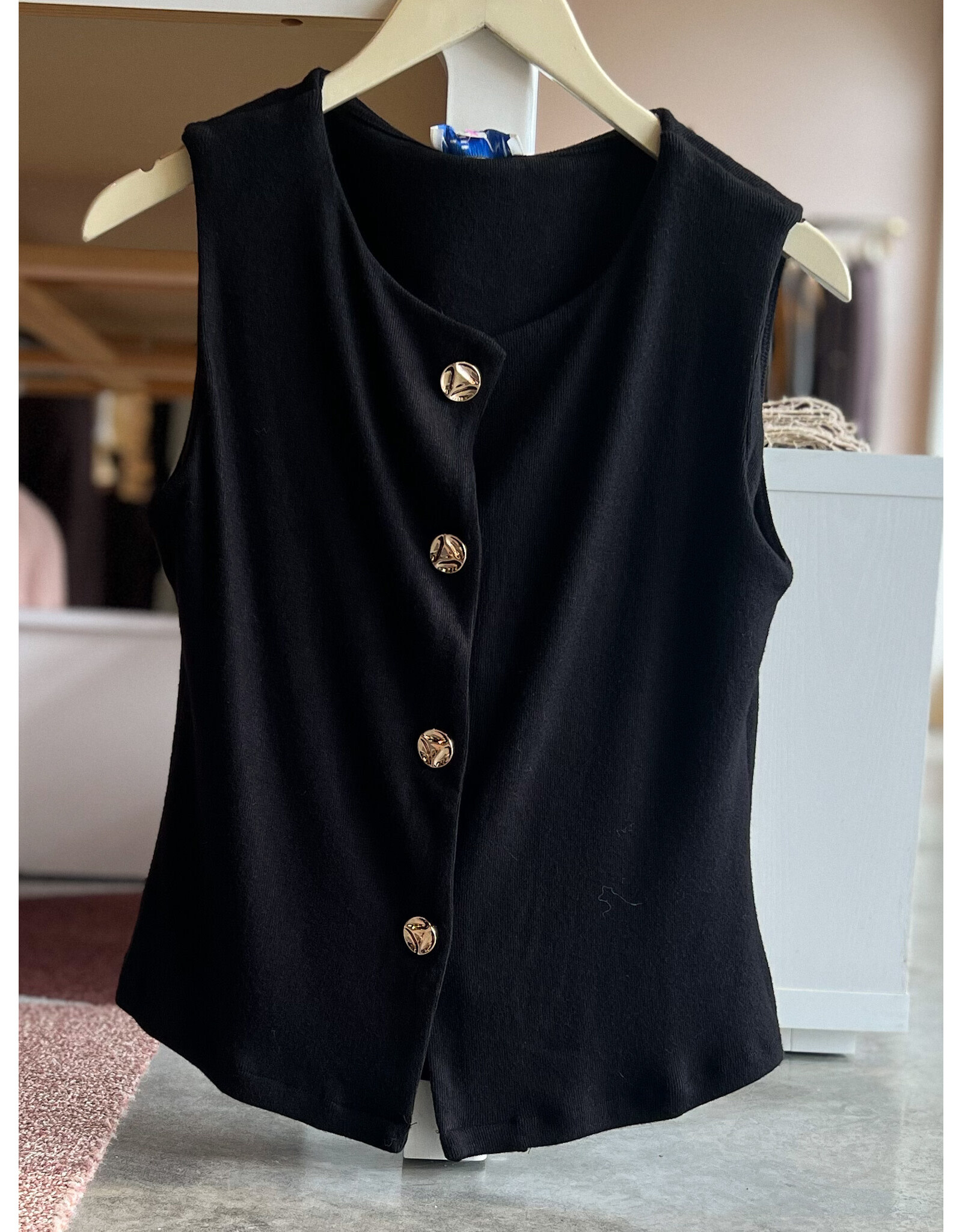 WESLEY GOLD BUTTONED VEST