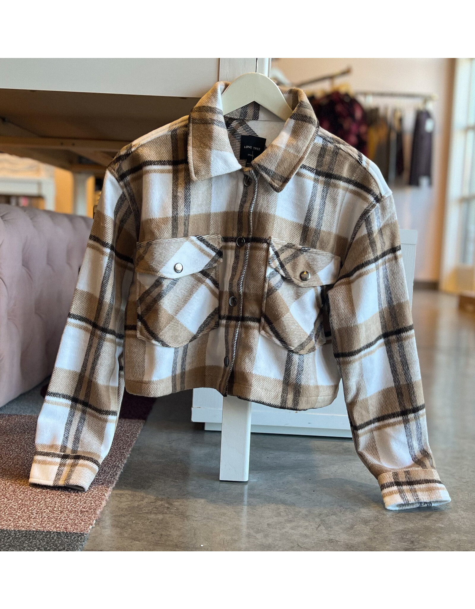 ELIJAH PLAID CROPPED JACKET