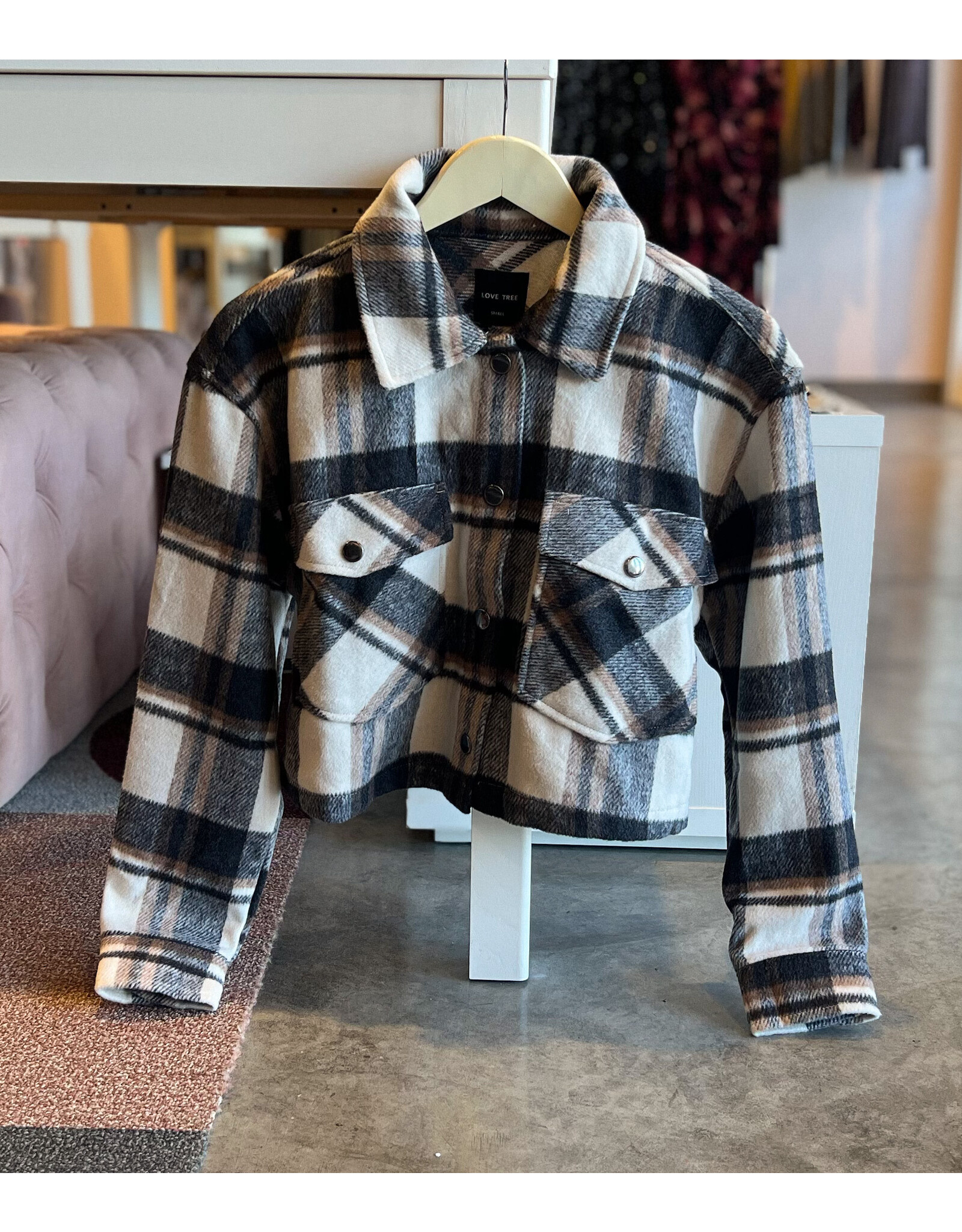 ELIJAH PLAID CROPPED JACKET