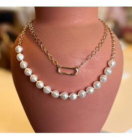 RYE CLIP PENDANT PEARL NECKLACE