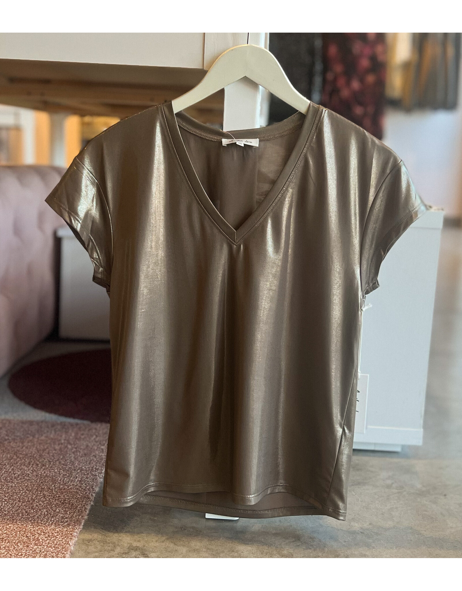 ANOTHER LOVE LUMI METALLIC TOP