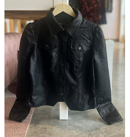 HUBBELL FAUX LEATHER JACKET