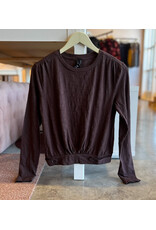 INDIVAR SHIRRD LS CREW PAULETS TOP