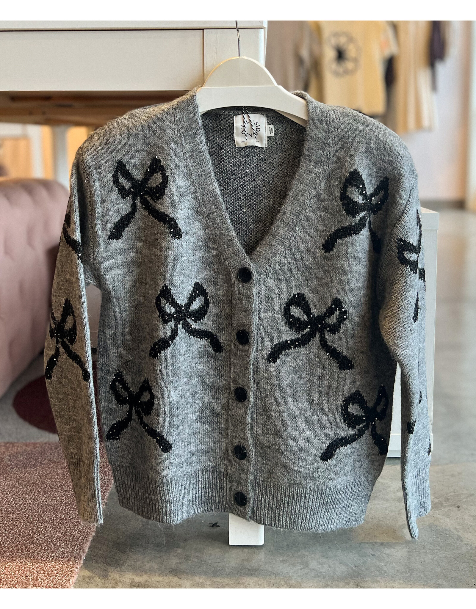 MOLLY BRACKEN HARVA BOW DETAIL CARDIGAN